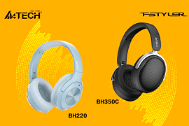 Беспроводная гарнитура A4Tech Fstyler BH220 и BH350C с уникальной конструкцией и гибридной мембраной в MIDICT GROUP