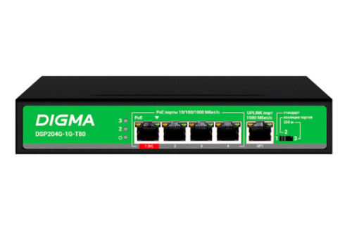 Новая линейка сетевых коммутаторов и инжекторов под брендом Digma доступна в MIDICT GROUP