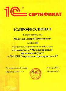 Медведев ПРОФ по МСФО в ERP
